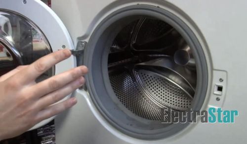 Как снять резинку на стиральной машине lg